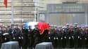 Les cercueils des victimes de l'attaque de la préfecture de police de Paris, lors de la cérémonie d'hommage du 8 octobre 2019.