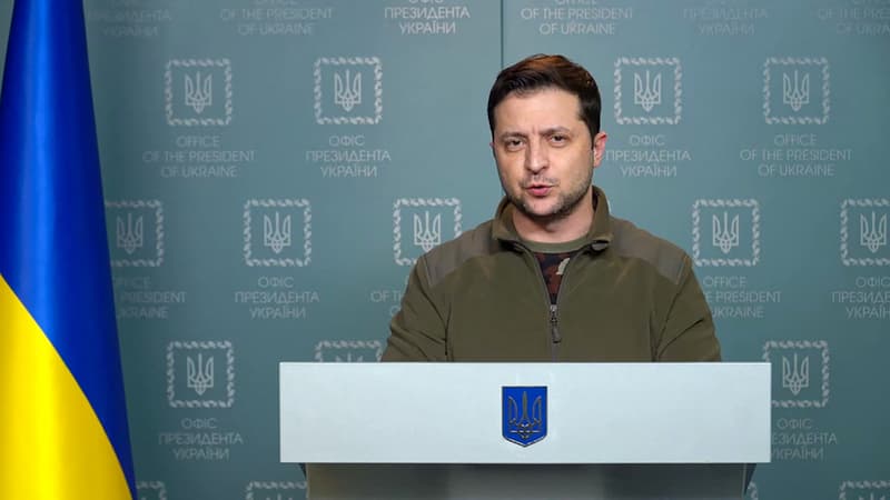 Volodymyr Zelensky, le 28 février 2022 à Kiev