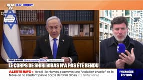 Benjamin Netanyahu affirme que le Hamas a commis une "violation cruelle" de la trêve en ne rendant pas le corps de Shiri Bibas