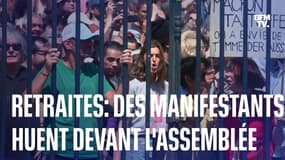 Réforme des retraites: des manifestants huent devant l'Assemblée nationale