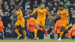 Kylian Mbappé buteur lors du barrage aller de Ligue des champions entre le Real Madrid et Manchester City - le 11/02/2025