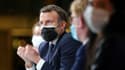 Emmanuel Macron devant les membres de la Convention citoyenne pour le climat le 14 décembre 2020 à Paris