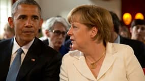 Le président américain Barack Obama et la chancelière allemande Angela Merkel lors d'un G7 à Garmisch, en Allemagne, le 7 juin 2015
