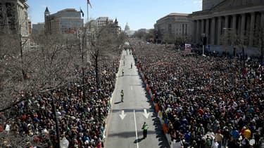 L'événement national baptisé "March for Our Lives" contre les armes à feu à Washington le 24 mars 2018
