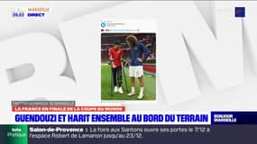 France-Maroc: Guendouzi et Harit ensemble au bord du terrain