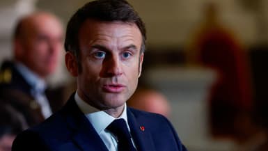 Le président de la République, Emmanuel Macron, le 12 mars 2024