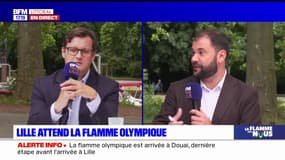 JO 2024: un passage de la flamme festif et sportif à Lille