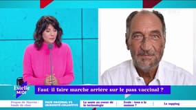 Robert Sebbag, infectiologue à la Pitié-Salpêtrière : "Le pass vaccinal arrive un peu trop tard mais le vaccin est encore utile car le variant Delta reste extrêmement dangereux." 