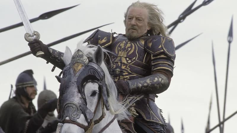 L'acteur britannique Bernard Hill dans la trilogie "Le Seigneur des anneaux" où il incarne le roi du Rohan Théoden