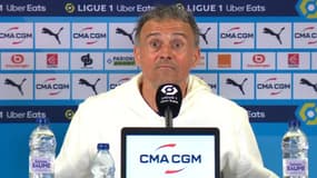 Le coach du PSG Luis Enrique en conférence de presse après le Classique, 31 mars 2024