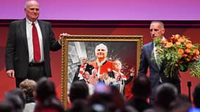 Uli Hoeness et Franck Ribéry, à Munich le 15 novembre 2019