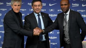Eric Abidal et Josep Bartomeu, côte à côte