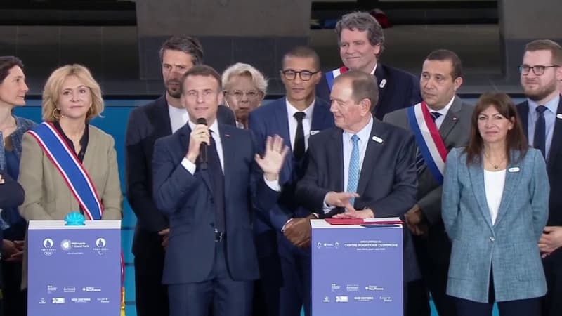 Pour Emmanuel Macron, le centre aquatique olympique de Saint-Denis 