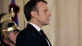 Emmanuel Macron le 26 janvier 2018, à l'Elysée.