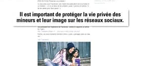 Photos d'enfants sur Facebook: la gendarmerie nationale met en garde les parents