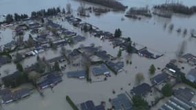 Les images des inondations dans le comté de Whatcom, dans l'État de Washington aux États-Unis