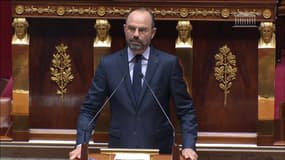 Le Premier ministre Édouard Philippe, lors de son discours de politique générale le 12 juin 2019.