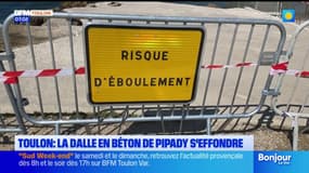 Toulon: la dalle en béton de la plage de Pipady s'effondre