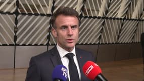 Emmanuel Macron à Bruxelles, ce jeudi 20 mars.