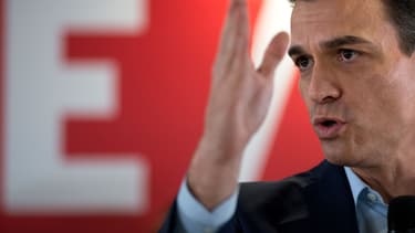 Le premier ministre espagnol Pedro Sanchez lors d'un meeting à Grenade le 25 avril 2019.