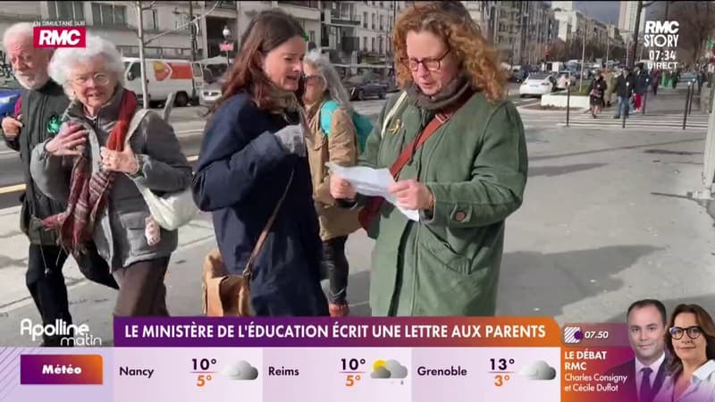 Le ministère de l'éducation écrit une lettre aux parents