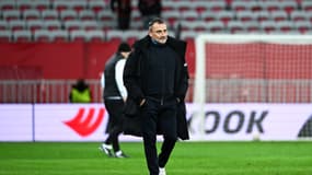 Franck Haise lors du match Nice-Bodo/Glimt (1-1, Ligue Europa), le 30 janvier 2025