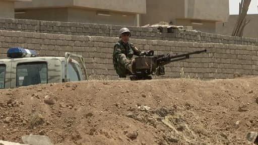Au checkpoint de Mossoul, la deuxième ville d'Irak, ce week-end.
