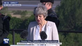 D-Day: Theresa May "émue" d'être aux côtés des vétérans