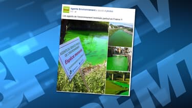 Plusieurs rivières ont pris une teinte vert fluo, ce lundi.