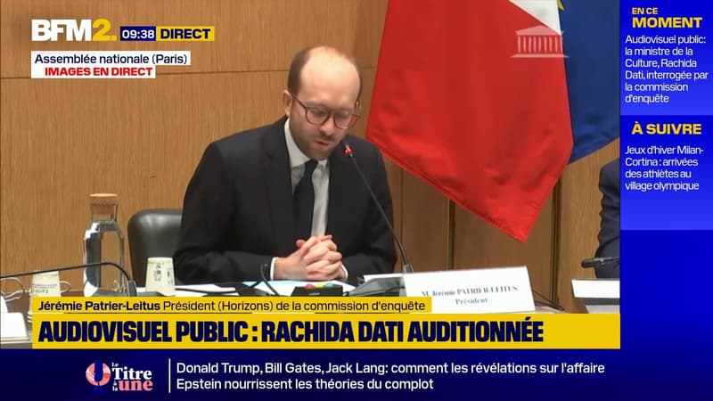 Audiovisuel public: le président de la commission dénonce "une mise en cause de sa probité" et demande au rapporteur des questions fondées sur "des faits et non des suspicions"
