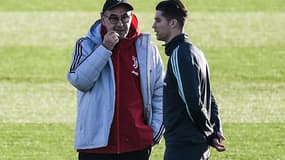 Maurizio Sarri et Cristiano Ronaldo (Juventus)