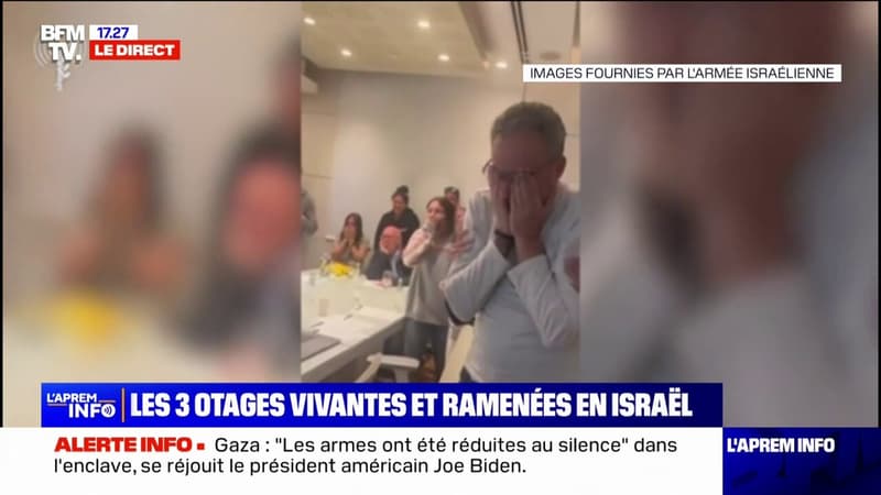 Trêve à Gaza: les images d'une famille israélienne qui apprend la libération d'une de ses filles par le Hamas