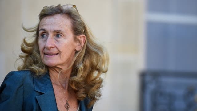 Nicole Belloubet, dans la cour de l'Elysée le 10 octobre 2018