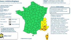 Valable jusqu'à lundi 06h, l'alerte pour les Alpes-de-Haute-Provence est venue s'ajouter dimanche à celle concernant depuis samedi quatre autres territoires de la région.