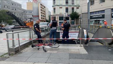 Le métro Charpennes à Villeurbanne, où un homme a été tué à l'arme blanche, mercredi 20 août 2025.