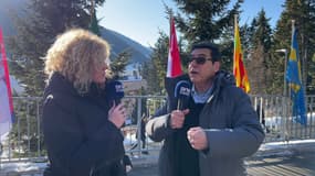 L'économiste français Philippe Aghion, co-lauréat du prix de la Banque de Suède en sciences économiques à la mémoire d'Alfred Nobel en 2025, s'exprime sur BFM Business depuis le Forum économique mondial de Davos, en Suisse, le 20 janvier 2026 (photo d'illustration).
