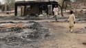 Reste d'un village pillé et détruit par des miliciens islamistes de Boko Haram, près de la ville de Baga dans le nord du Nigeria.