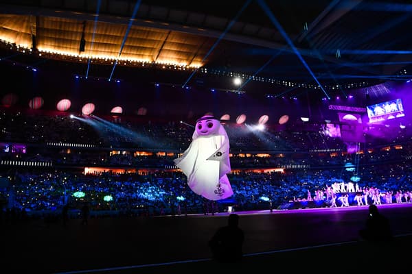 La'eeb, la mascotte de la Coupe du monde à la cérémonie d'ouverture
