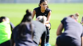 Nadia Nadim à l'entraînement avec le PSG