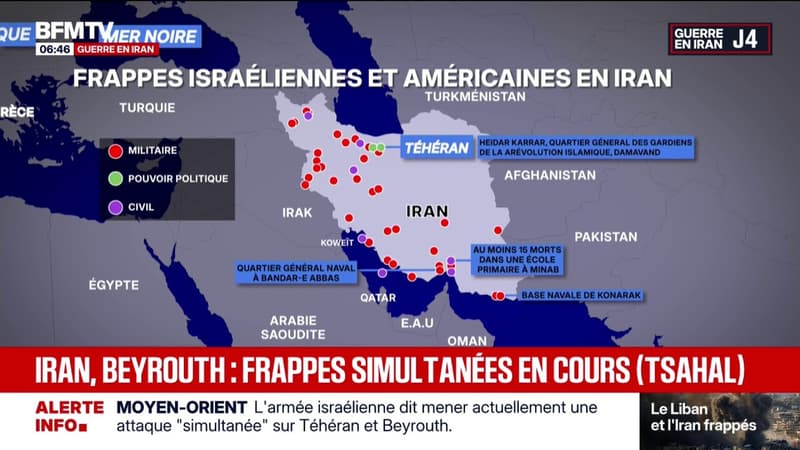Guerre au Moyen-Orient: l'ampleur des frappes depuis le début du conflit