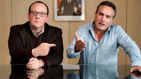 Grégory Gadebois et Jean Dujardin dans "Présidents"