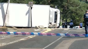 Un camion s'est renversé dans la montée de Choulans (Lyon 5e) ce mercredi matin, tuant un piéton. 