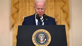 Le président américain Joe Biden fait une allocution sur l'Afghanistan à la Maison Blanche à  Washington le 26 août 2021