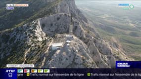 La Croix de Provence rénovée au sommet de la montagne Sainte-Victoire