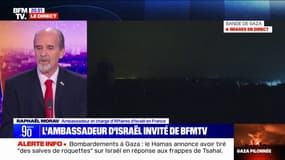 Manifestations pro-palestiniennes interdites: "Si ce sont des manifestations pour l'apologie du terrorisme ou pour la haine contre les juifs, c'est raisonnable de les interdire", estime Raphaël Morav (ambassadeur d'Israël en France)