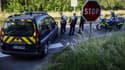 Des gendarmes près du Lardin-Saint-Lazare