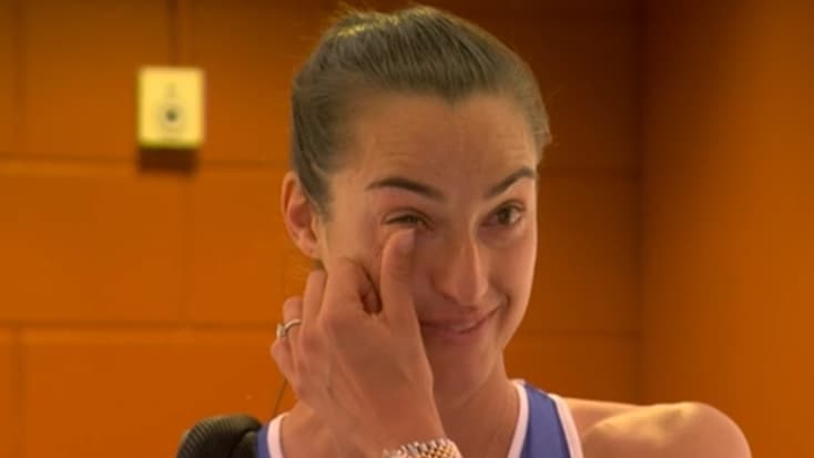 Les larmes de Garcia avant son entrée sur le Suzanne Lenglen