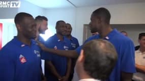 Eurobasket / Equipe de France : Les Bleus ont accueilli Westermann rencontré Patrick Kanner
