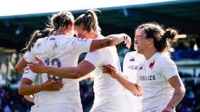 Les joueuses du XV de France lors du Tournoi des VI nations féminin 2023.