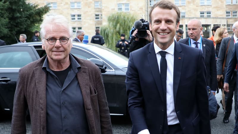 Emmanuel Macron et Daniel Cohn-Bendit à Francfort en 2017
